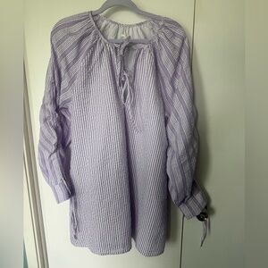 Tularosa Purple Striped Mini Dress